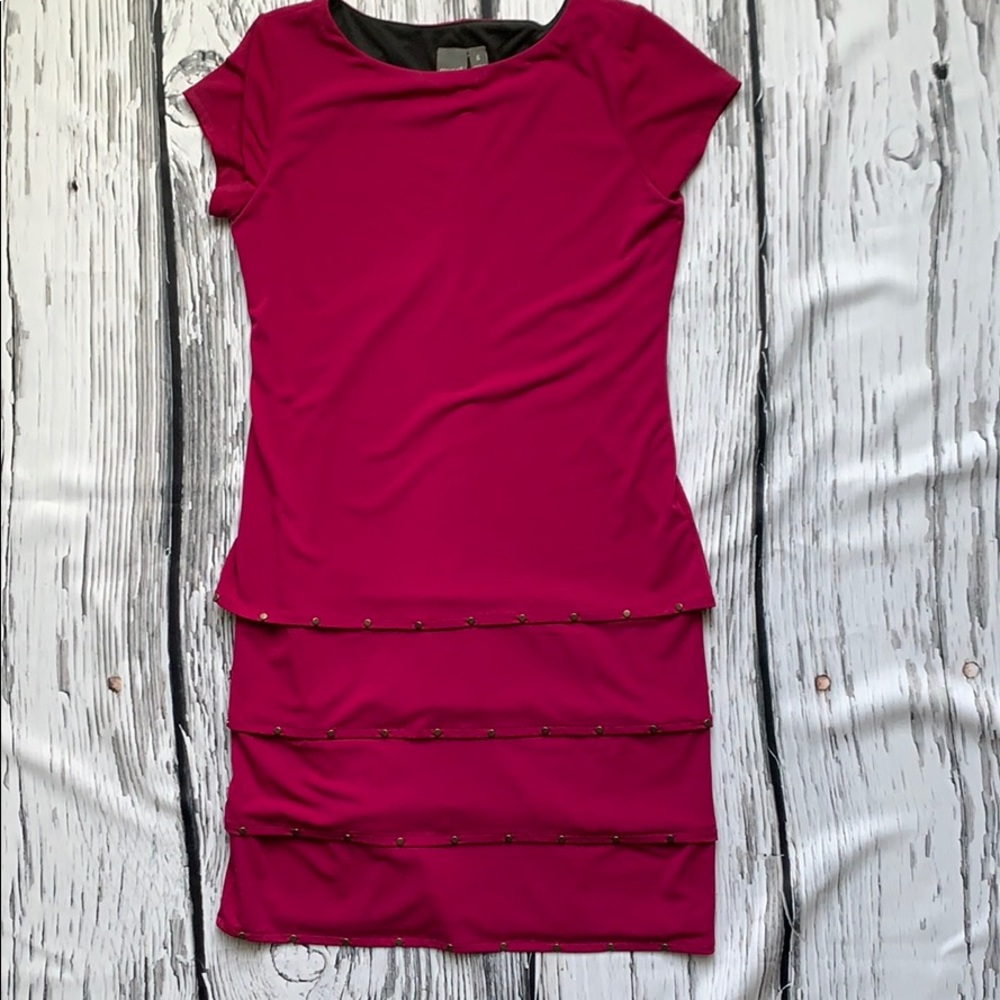 Wine colored dress